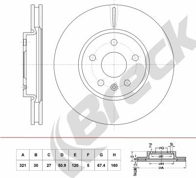 Breck BR 396 VA100 - Тормозной диск autosila-amz.com