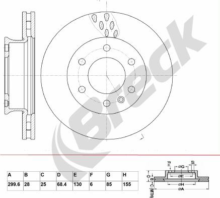 Breck BR 352 VA100 - Тормозной диск autosila-amz.com