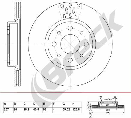 Breck BR 324 VA100 - Тормозной диск autosila-amz.com