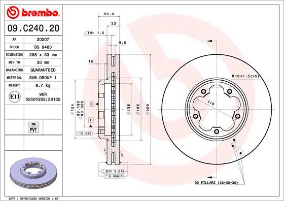 Breco BS 9483 - Тормозной диск autosila-amz.com