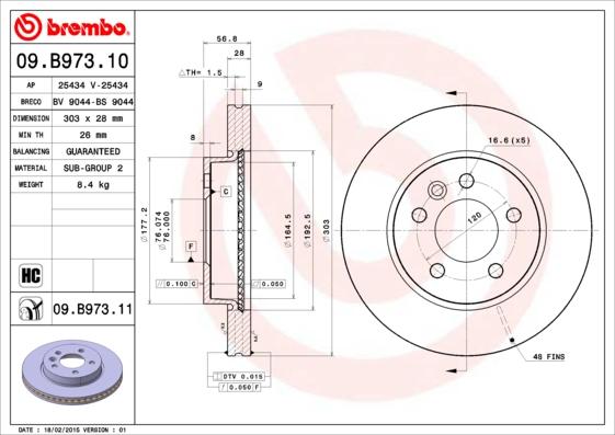 Breco BS 9044 - Тормозной диск autosila-amz.com