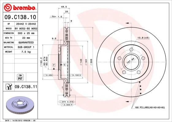 Breco BS 9052 - Тормозной диск autosila-amz.com