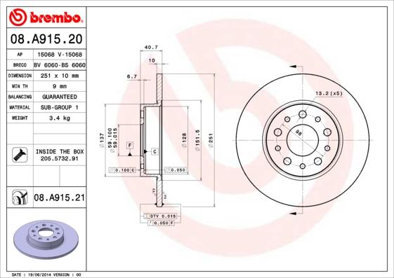 Breco BS 6060 - Тормозной диск autosila-amz.com