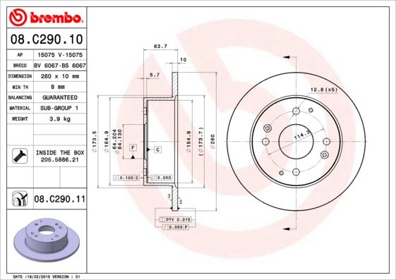 Breco BS 6067 - Тормозной диск autosila-amz.com