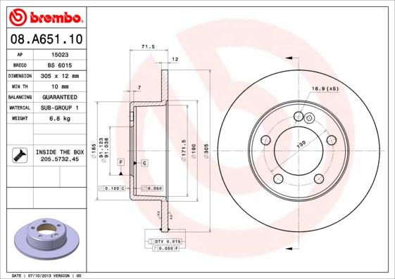 Breco BS 6015 - Тормозной диск autosila-amz.com