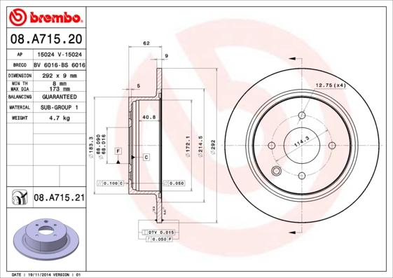 Breco BV 6016 - Тормозной диск autosila-amz.com