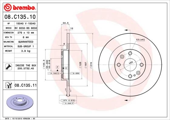 Breco BS 6032 - Тормозной диск autosila-amz.com