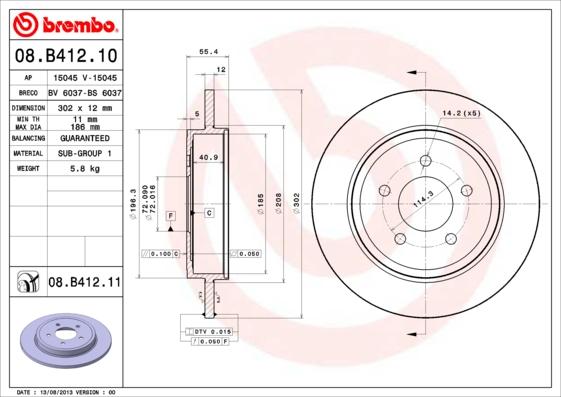 Breco BS 6037 - Тормозной диск autosila-amz.com