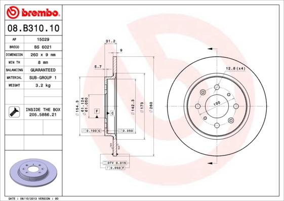 Breco BS 6021 - Тормозной диск autosila-amz.com