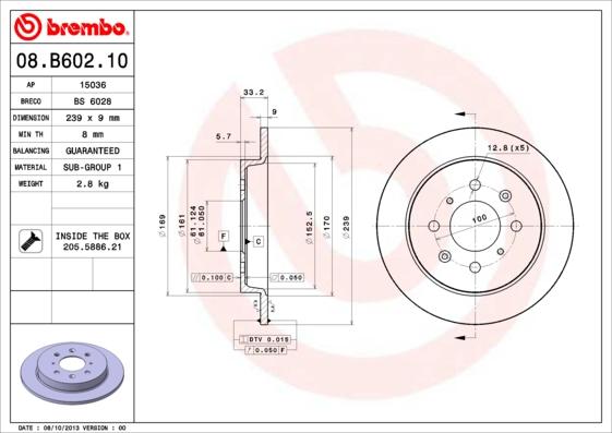 Breco BS 6028 - Тормозной диск autosila-amz.com