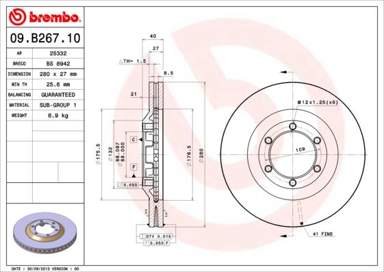 Breco BS 8942 - Тормозной диск autosila-amz.com