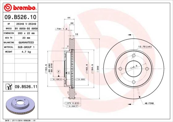 Breco BS 8959 - Тормозной диск autosila-amz.com
