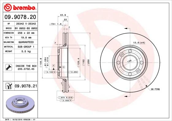 Breco BS 8952 - Тормозной диск autosila-amz.com