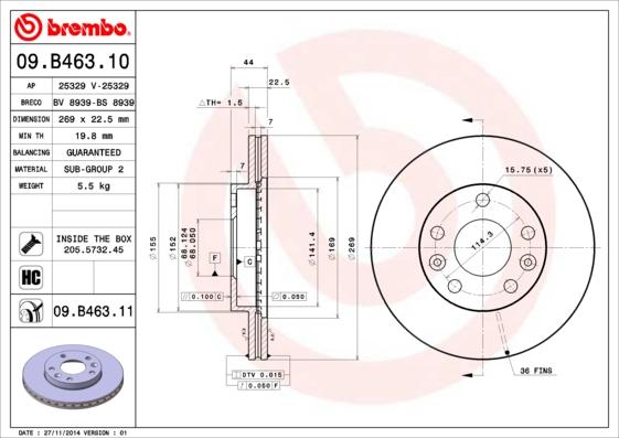 Breco BV 8939 - Тормозной диск autosila-amz.com