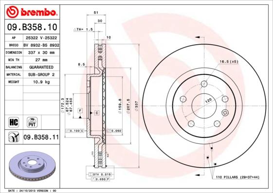 Breco BS 8932 - Тормозной диск autosila-amz.com