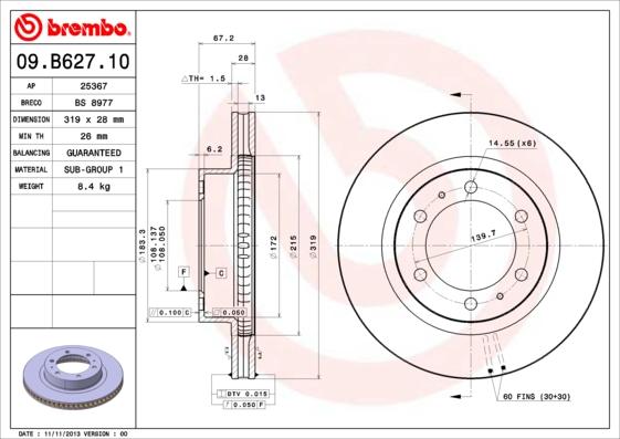 Breco BS 8977 - Тормозной диск autosila-amz.com