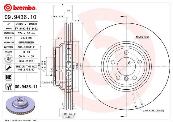 Breco BS 8492 - Тормозной диск autosila-amz.com