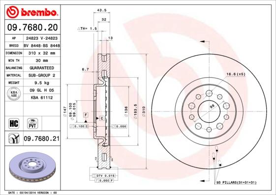 Breco BS 8448 - Тормозной диск autosila-amz.com