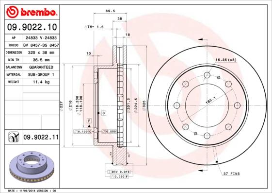 Breco BV 8457 - Тормозной диск autosila-amz.com
