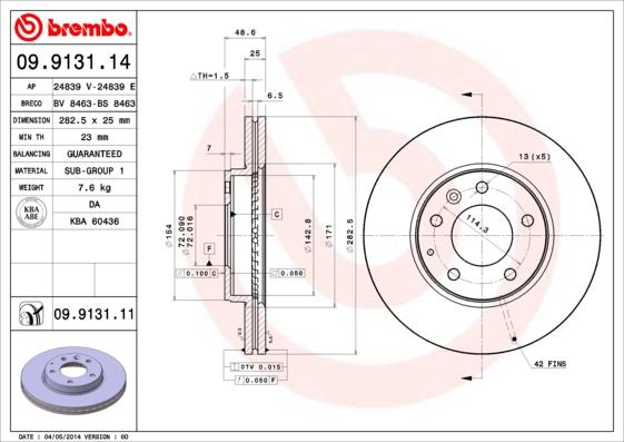 Breco BS 8463 - Тормозной диск autosila-amz.com