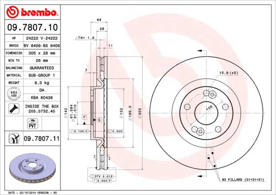 Breco BV 8406 - Тормозной диск autosila-amz.com