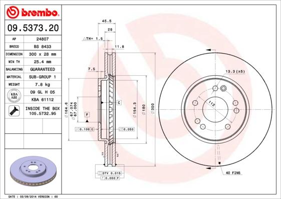 Breco BS 8433 - Тормозной диск autosila-amz.com