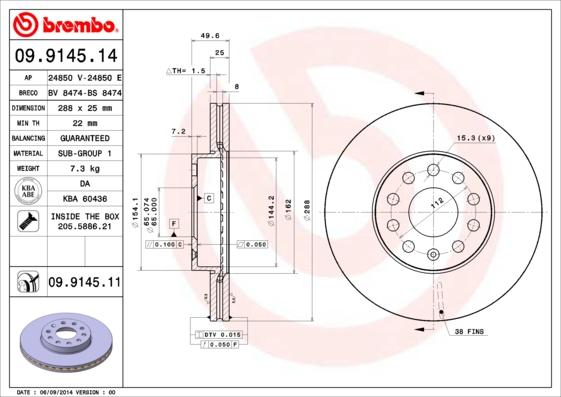 Breco BV 8474 - Тормозной диск autosila-amz.com