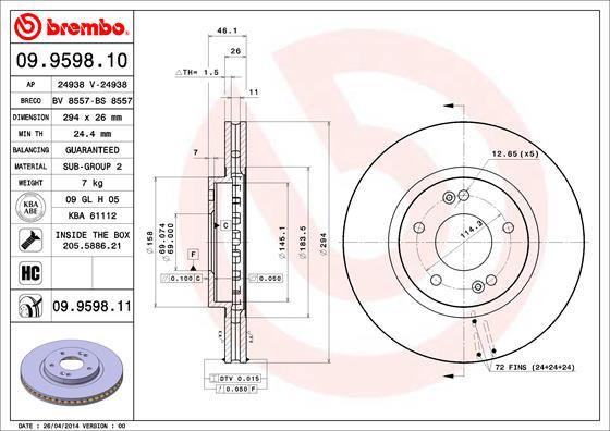 Breco BV 8557 - Тормозной диск autosila-amz.com