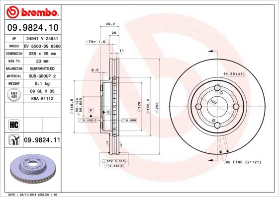 Breco BS 8560 - Тормозной диск autosila-amz.com
