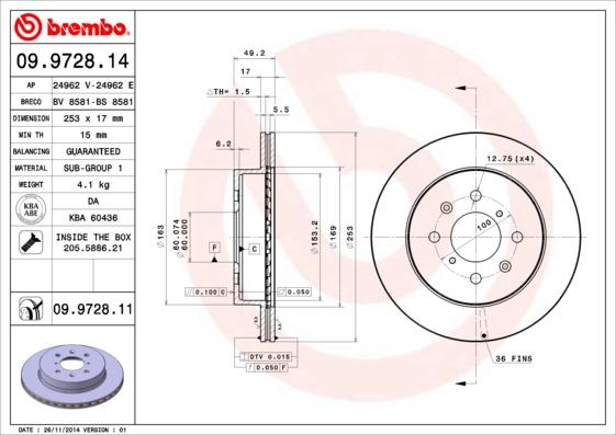 Breco BS 8581 - Тормозной диск autosila-amz.com