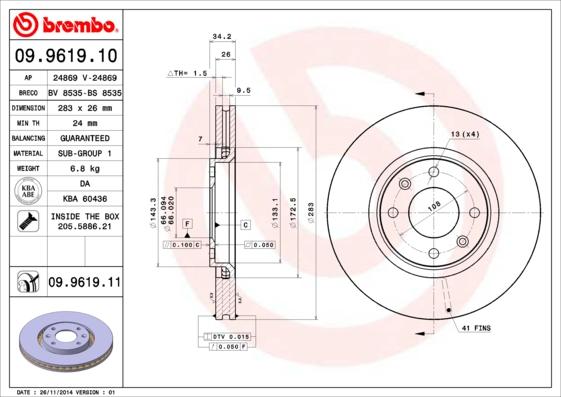 Breco BS 8535 - Тормозной диск autosila-amz.com