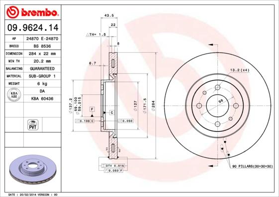 Breco BS 8536 - Тормозной диск autosila-amz.com