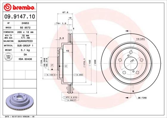 Breco BS 8572 - Тормозной диск autosila-amz.com