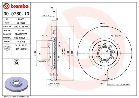 Breco BS 8663 - Тормозной диск autosila-amz.com