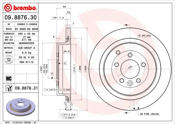 Breco BS 8608 - Тормозной диск autosila-amz.com