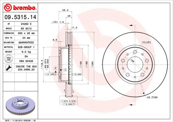 Breco BS 8013 - Тормозной диск autosila-amz.com