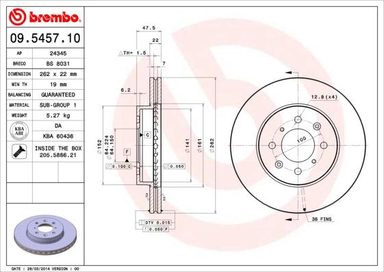Breco BS 8031 - Тормозной диск autosila-amz.com