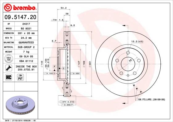 Breco BS 8021 - Тормозной диск autosila-amz.com