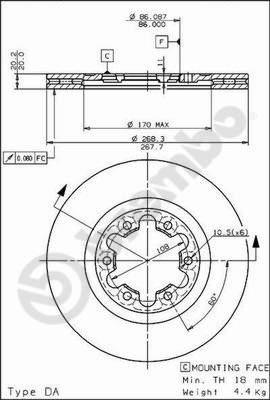 Breco BS 8071 - Тормозной диск autosila-amz.com