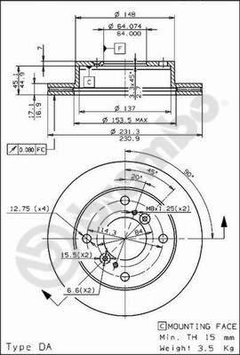 Breco BS 8191 - Тормозной диск autosila-amz.com