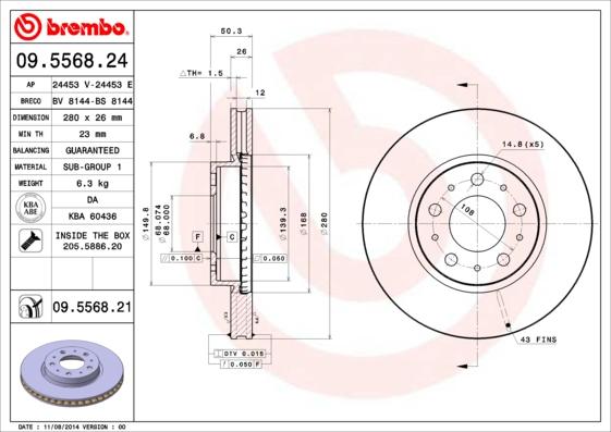 Breco BS 8144 - Тормозной диск autosila-amz.com