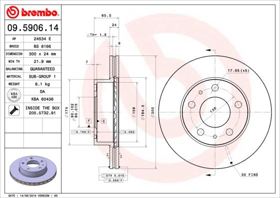 Breco BS 8166 - Тормозной диск autosila-amz.com