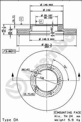 Breco BS 8186 - Тормозной диск autosila-amz.com