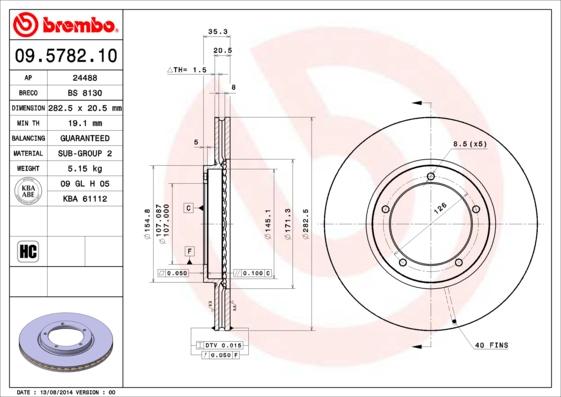 Breco BS 8130 - Тормозной диск autosila-amz.com