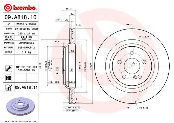 Breco BS 8862 - Тормозной диск autosila-amz.com