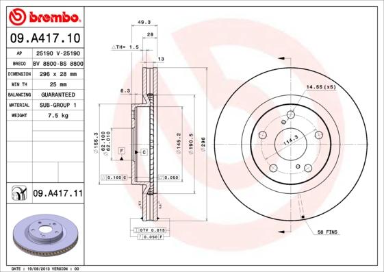 Breco BS 8800 - Тормозной диск autosila-amz.com