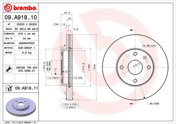 Breco BV 8813 - Тормозной диск autosila-amz.com