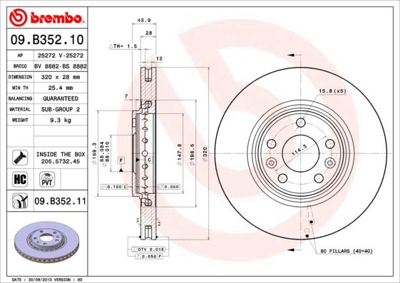 Breco BS 8882 - Тормозной диск autosila-amz.com