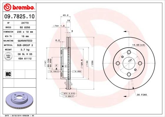 Breco BS 8356 - Тормозной диск autosila-amz.com