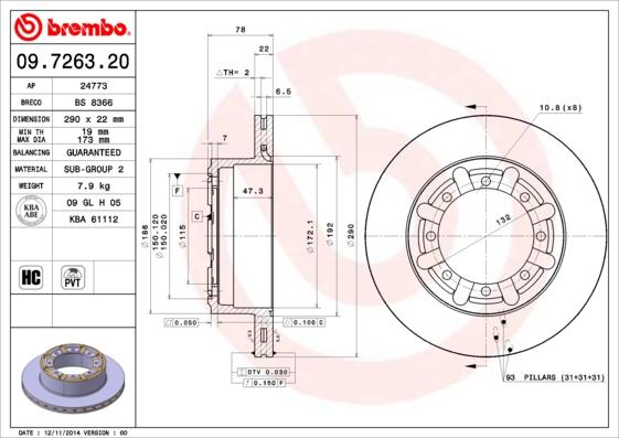 Breco BS 8366 - Тормозной диск autosila-amz.com